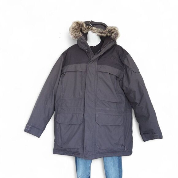 The North Face McMurdo Hyvent 550 Goose Down Parka Jacket Grey / Black Men's XL - Picture 1 of 10